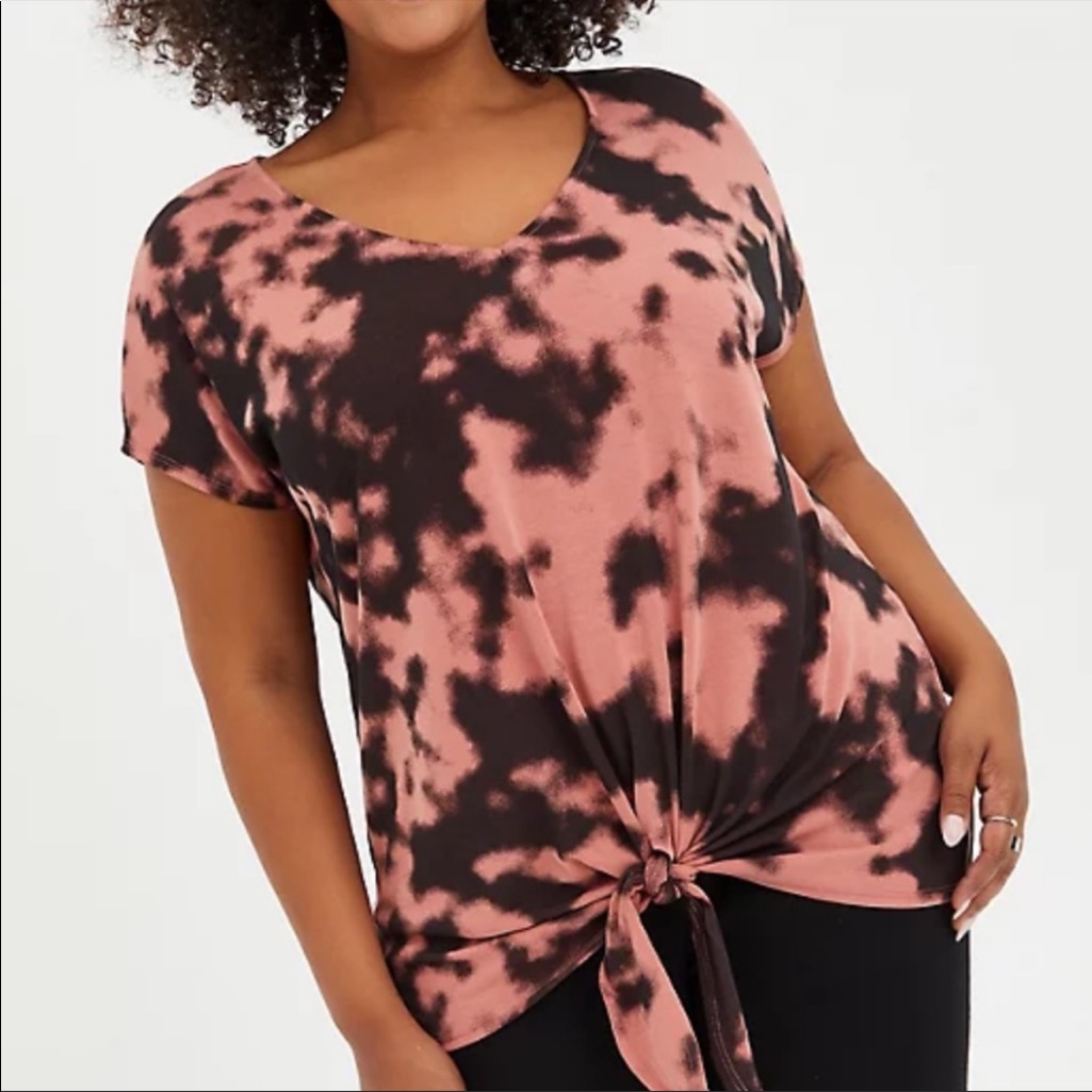 Tie Front Cupro Tie Dye Dolman Top